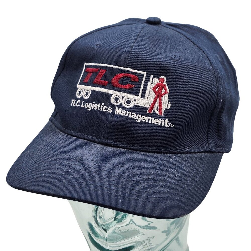 TLC Logistics Management Port Company Embroidered Navy Blue Cotton Hat Hook Loop